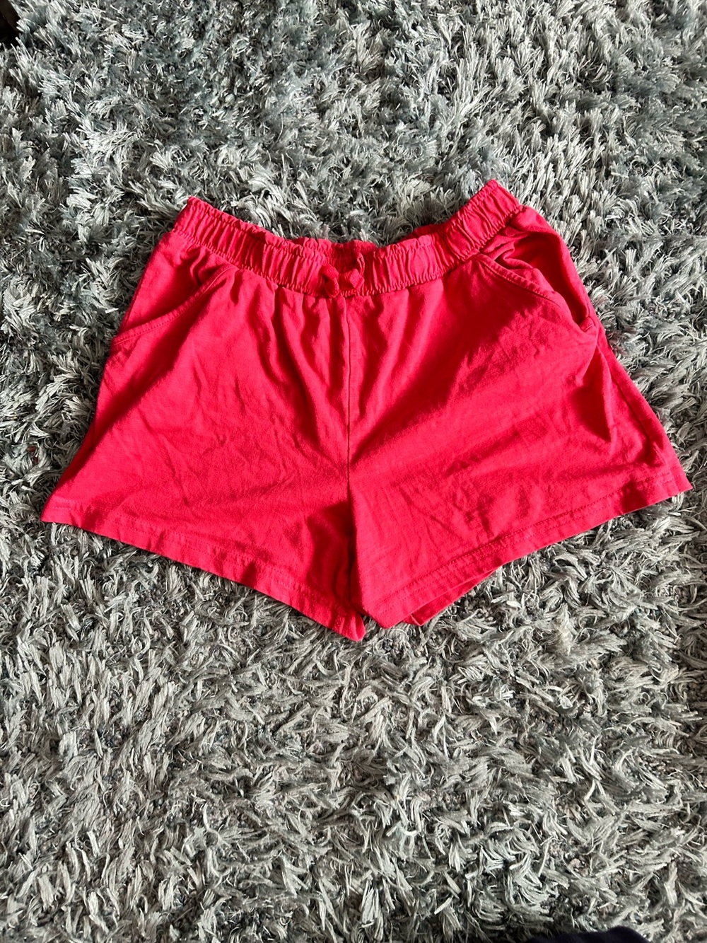 George Girls Orange/Red Elastic Waist Casual Shorts